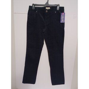 Girl’s Cherokee Black Corduroy Adjustable Waist Pants Size 16 -30x30